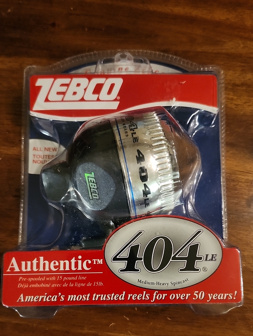 Zebco 404 LE Spincast Reel in Black & Silver, New In Packaging